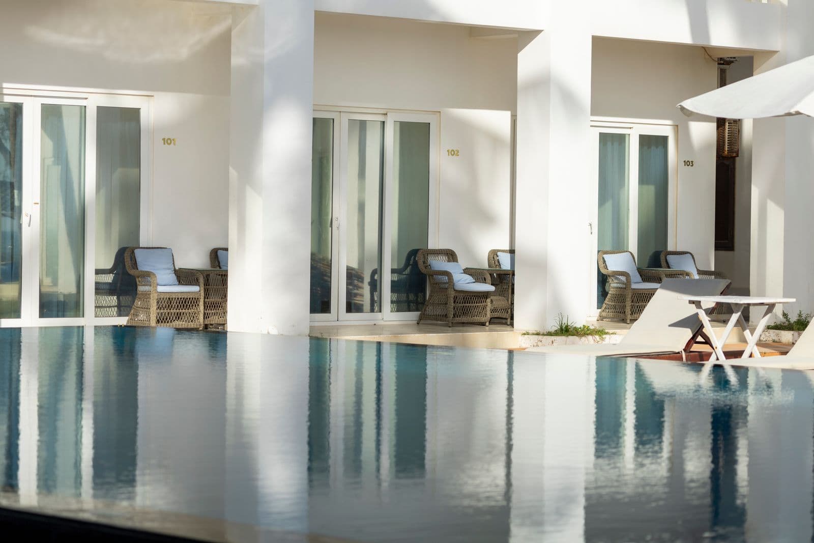 Quiet outdoor pool