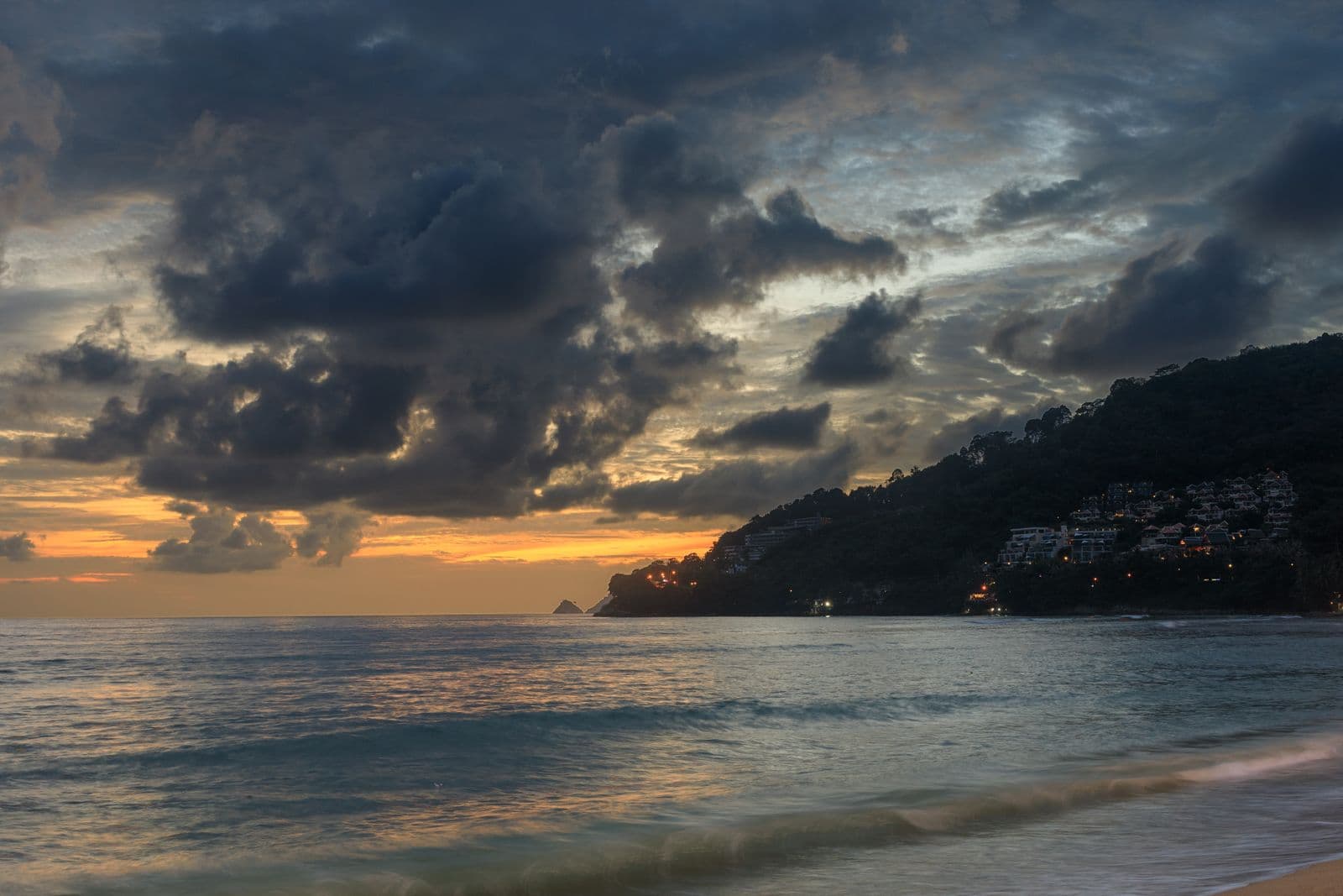 Sunset over the Andaman coast